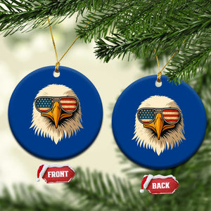 Patriotic Bald Eagle Ceramic Ornament With Sunglasses American Flag Vintage TS02 1pc Blue Print Your Wear
