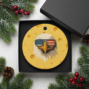 Patriotic Bald Eagle Ceramic Ornament With Sunglasses American Flag Vintage TS02 1pc Yellow Cheese Print Your Wear