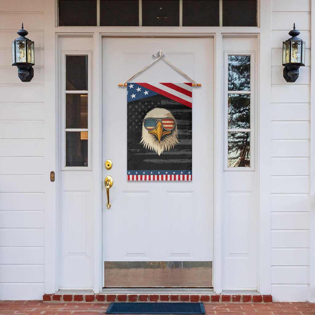 Patriotic Bald Eagle Garden Flag With Sunglasses American Flag Vintage TS02 Print Your Wear
