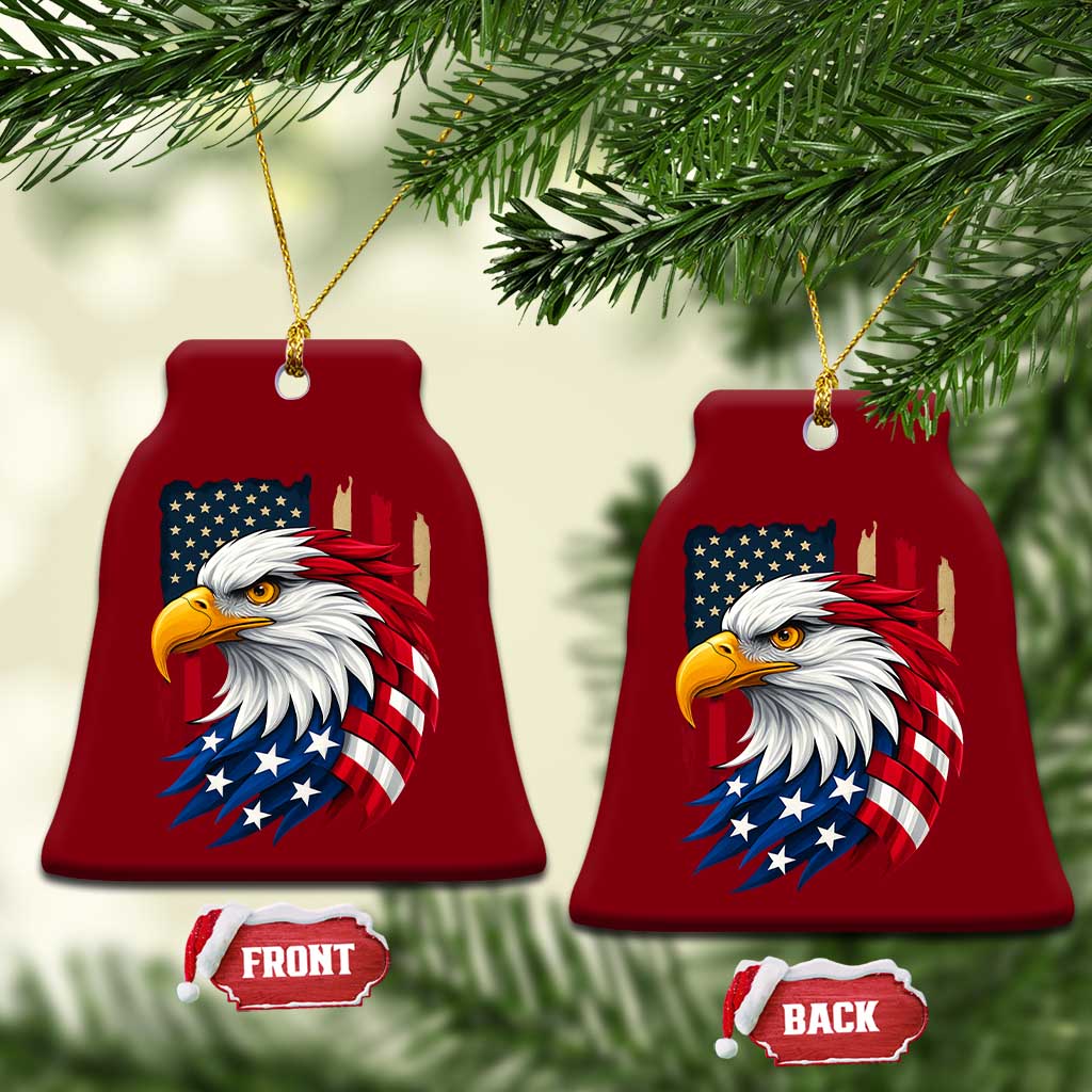 Fierce American Eagle Ceramic Ornament Bold Patriotic 4th of July USA Freedom TS02 Print Your Wear