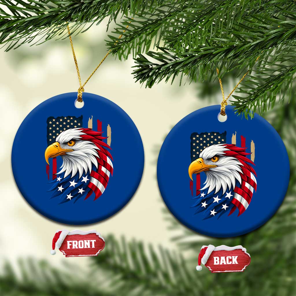 Fierce American Eagle Ceramic Ornament Bold Patriotic 4th of July USA Freedom TS02 1pc Blue Print Your Wear