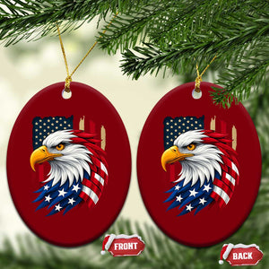 Fierce American Eagle Ceramic Ornament Bold Patriotic 4th of July USA Freedom TS02 Print Your Wear
