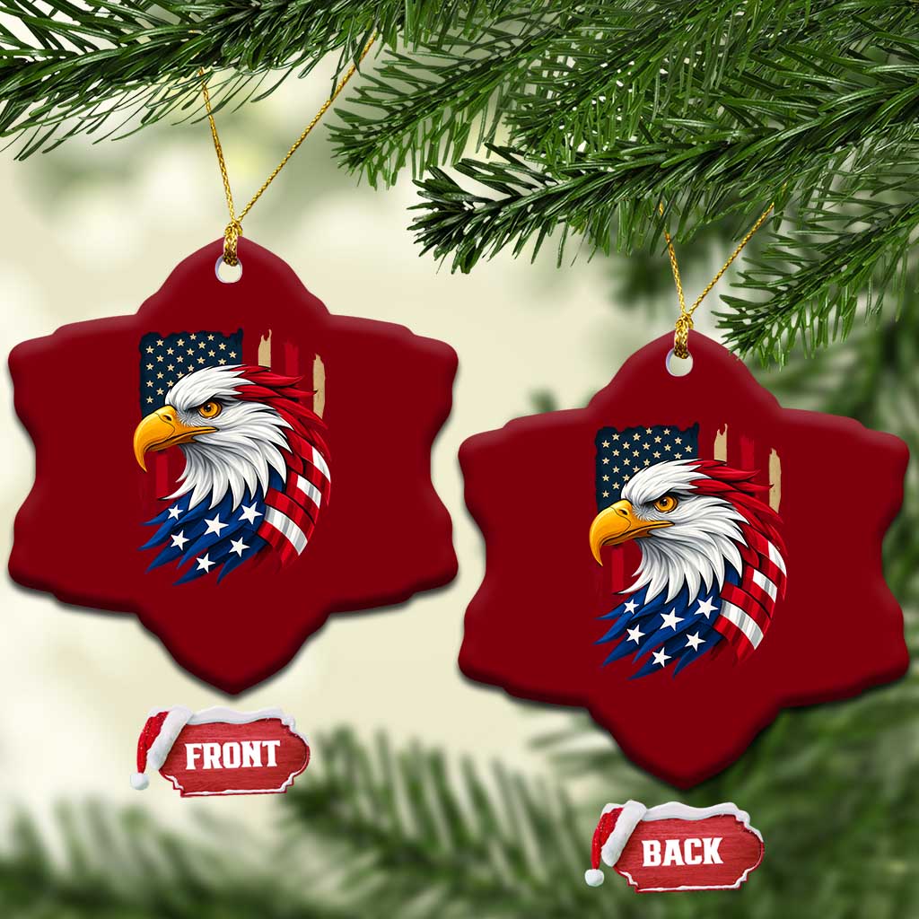 Fierce American Eagle Ceramic Ornament Bold Patriotic 4th of July USA Freedom TS02 Print Your Wear