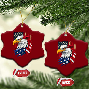 Fierce American Eagle Ceramic Ornament Bold Patriotic 4th of July USA Freedom TS02 Print Your Wear