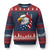 Fierce American Eagle Ugly Christmas Sweater Bold Patriotic 4th of July USA Freedom TS02 Navy Red Print Your Wear