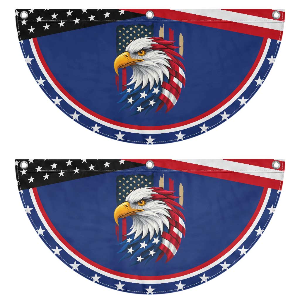 Fierce American Bald Eagle Patriotic Fan Flag Bold 4th of July USA Freedom