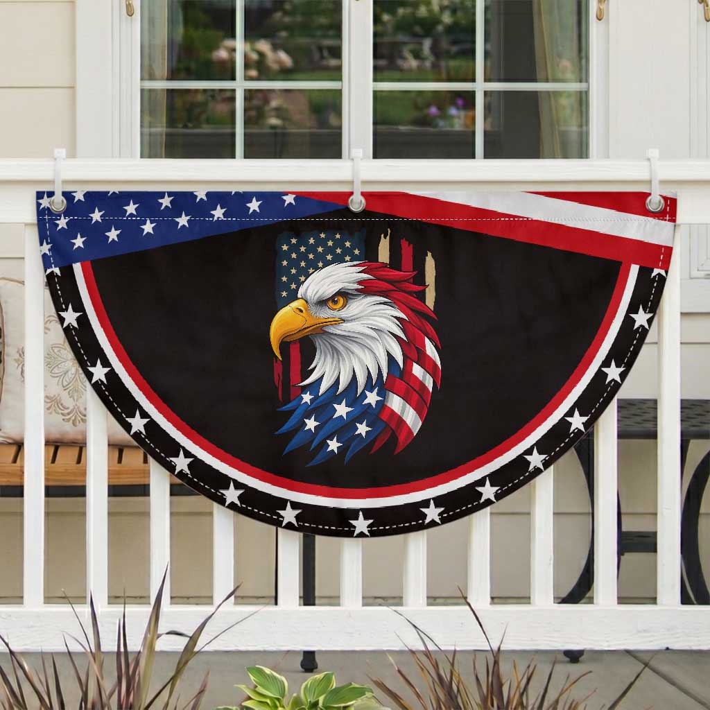 Fierce American Bald Eagle Patriotic Fan Flag Bold 4th of July USA Freedom