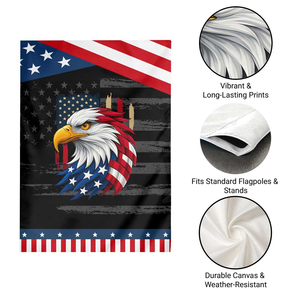 Fierce American Eagle Garden Flag Bold Patriotic 4th of July USA Freedom TS02 Print Your Wear