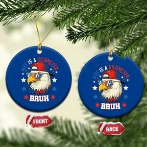 WTF Is A Kilometer Bruh Ceramic Ornament Funny Patriotic American Bald Eagle TS02 1pc Blue Print Your Wear