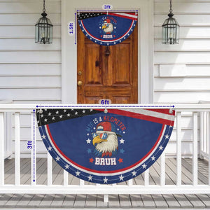 WTF Is A Kilometer Bruh Patriotic Fan Flag Funny American Bald Eagle