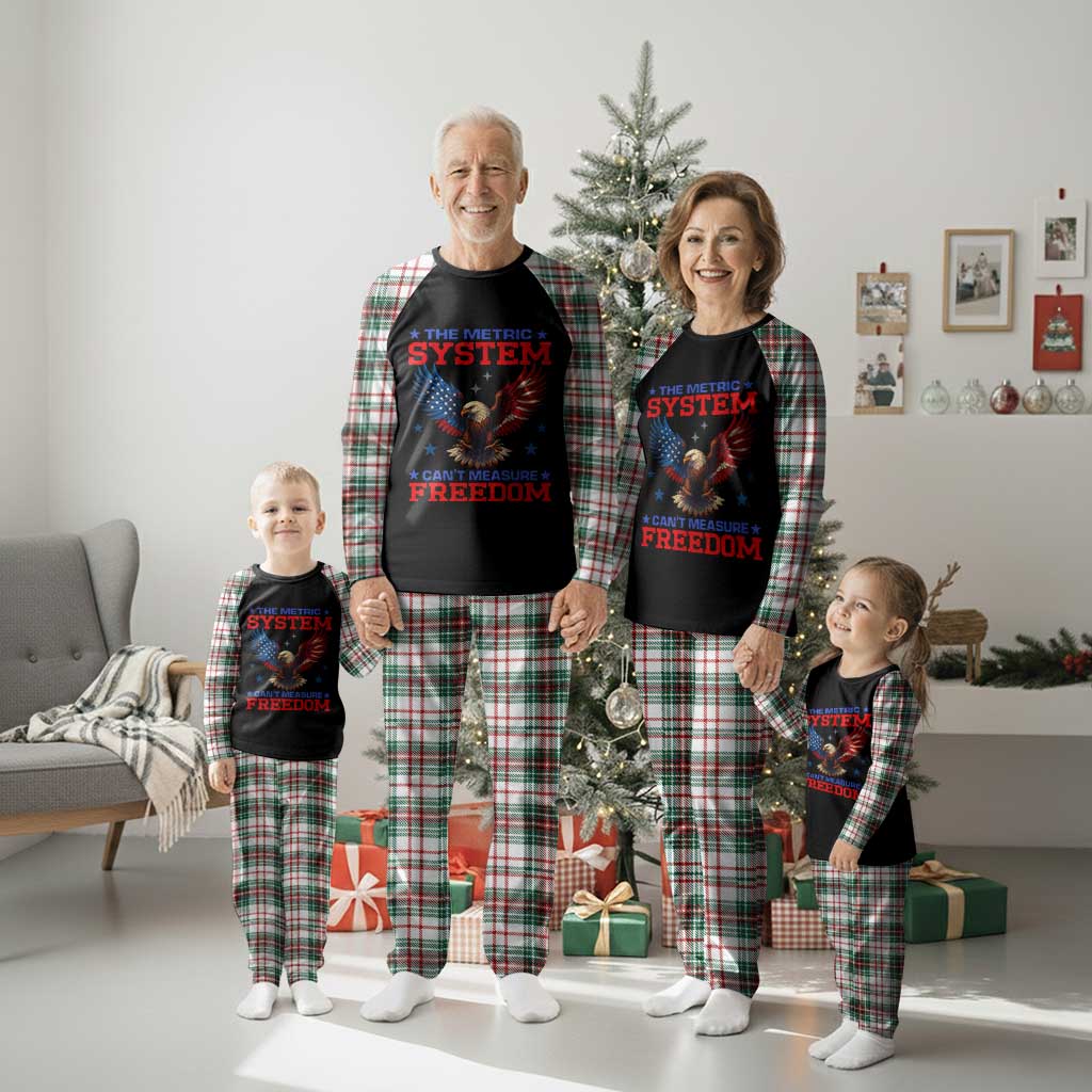 The Metric System Can't Measure Freedom Plaid Pajama Set Funny Patriotic Eagle 4th of July USA Flag TS02 Christmas Plaid Print Your Wear