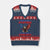 The Metric System Can't Measure Freedom V-Neck Knit Sweater Vest Funny Patriotic Eagle 4th of July USA Flag TS02 Navy Red Print Your Wear