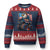 Patriotic Eagle Driving Monster Truck Ugly Christmas Sweater 4th of July USA Flag Freedom TS02 Navy Red Print Your Wear