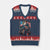 Patriotic Eagle Driving Monster Truck V-Neck Knit Sweater Vest 4th of July USA Flag Freedom TS02 Navy Red Print Your Wear