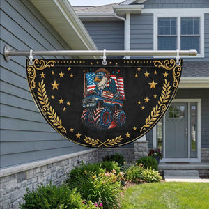 American Eagle Driving Monster Truck Patriotic Fan Flag 4th of July USA Flag Freedom