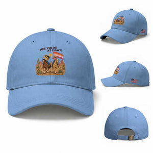 We Pride at Dawn Lesbian Cowgirl Baseball Cap Country Western Retro Graphic Pride Month