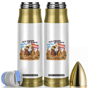 We Pride at Dawn Lesbian Cowgirl Bullet Tumbler Country Western Retro Graphic Pride Month