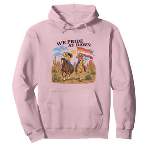 We Pride at Dawn Lesbian Cowgirl Hoodie Country Western Retro Graphic Pride Month