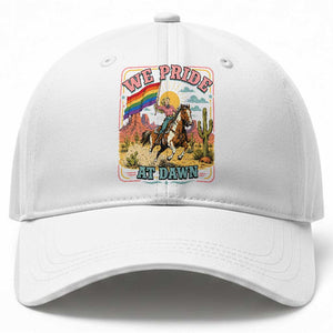 We Pride at Dawn Retro Rainbow Cowgirl Baseball Cap Pride Month Country Western Vibes