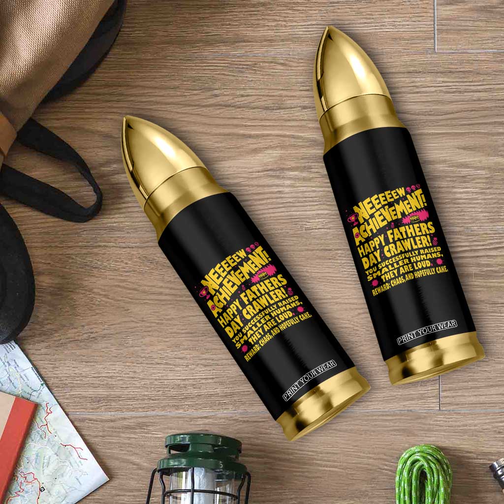 New Achievement Happy Fathers Day Crawler Bullet Tumbler Funny Gamer Dad LitRPG Gaming Milestone
