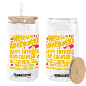 New Achievement Happy Fathers Day Crawler Glass Can Funny Gamer Dad LitRPG Gaming Milestone