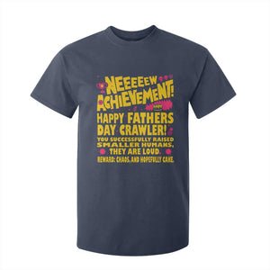 New Achievement Happy Fathers Day Crawler T Shirt For Kid Funny Gamer Dad LitRPG Gaming Milestone