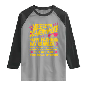 New Achievement Happy Fathers Day Crawler Raglan Shirt Funny Gamer Dad LitRPG Gaming Milestone