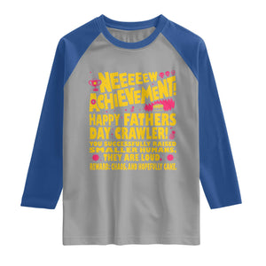 New Achievement Happy Fathers Day Crawler Raglan Shirt Funny Gamer Dad LitRPG Gaming Milestone