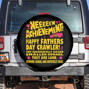 New Achievement Happy Fathers Day Crawler Spare Tire Cover Funny Gamer Dad LitRPG Gaming Milestone