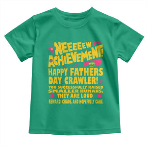 New Achievement Happy Fathers Day Crawler Toddler T Shirt Funny Gamer Dad LitRPG Gaming Milestone