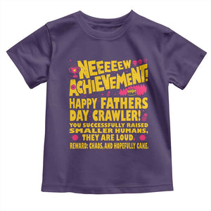 New Achievement Happy Fathers Day Crawler Toddler T Shirt Funny Gamer Dad LitRPG Gaming Milestone