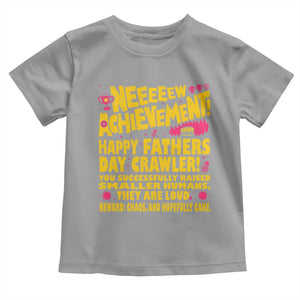 New Achievement Happy Fathers Day Crawler Toddler T Shirt Funny Gamer Dad LitRPG Gaming Milestone