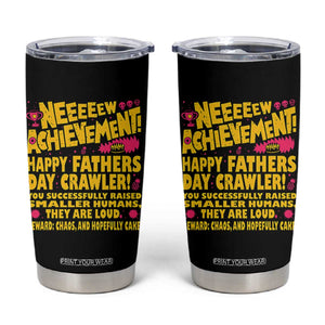 New Achievement Happy Fathers Day Crawler Tumbler Cup Funny Gamer Dad LitRPG Gaming Milestone