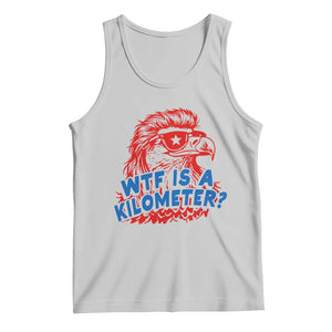WTF Is A Kilometer Funny American Bald Eagle Tank Top Patriotic 4th of July Humor