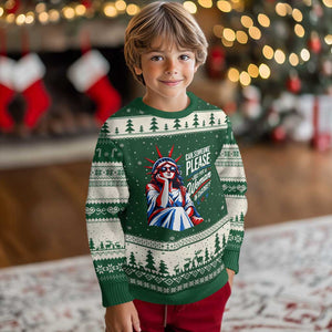 Patriotic Lady Liberty Feminist Graphic Ugly Christmas Sweater Can Someone Please Just Put A Woman In Charge Funny Feminism