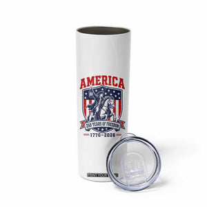 250 Years of Freedom Paul Revere Midnight Ride Skinny Tumbler Patriotic Historical Revolution American Flag Shield TS02 Print Your Wear