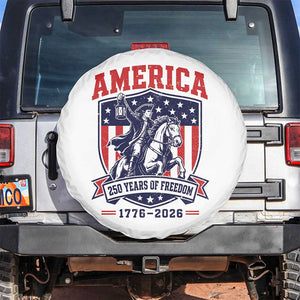 250 Years of Freedom Paul Revere Midnight Ride Spare Tire Cover Patriotic Historical Revolution American Flag Shield TS02 No hole White Print Your Wear