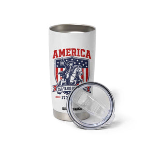 250 Years of Freedom Paul Revere Midnight Ride Tumbler Cup Patriotic Historical Revolution American Flag Shield TS02 Print Your Wear