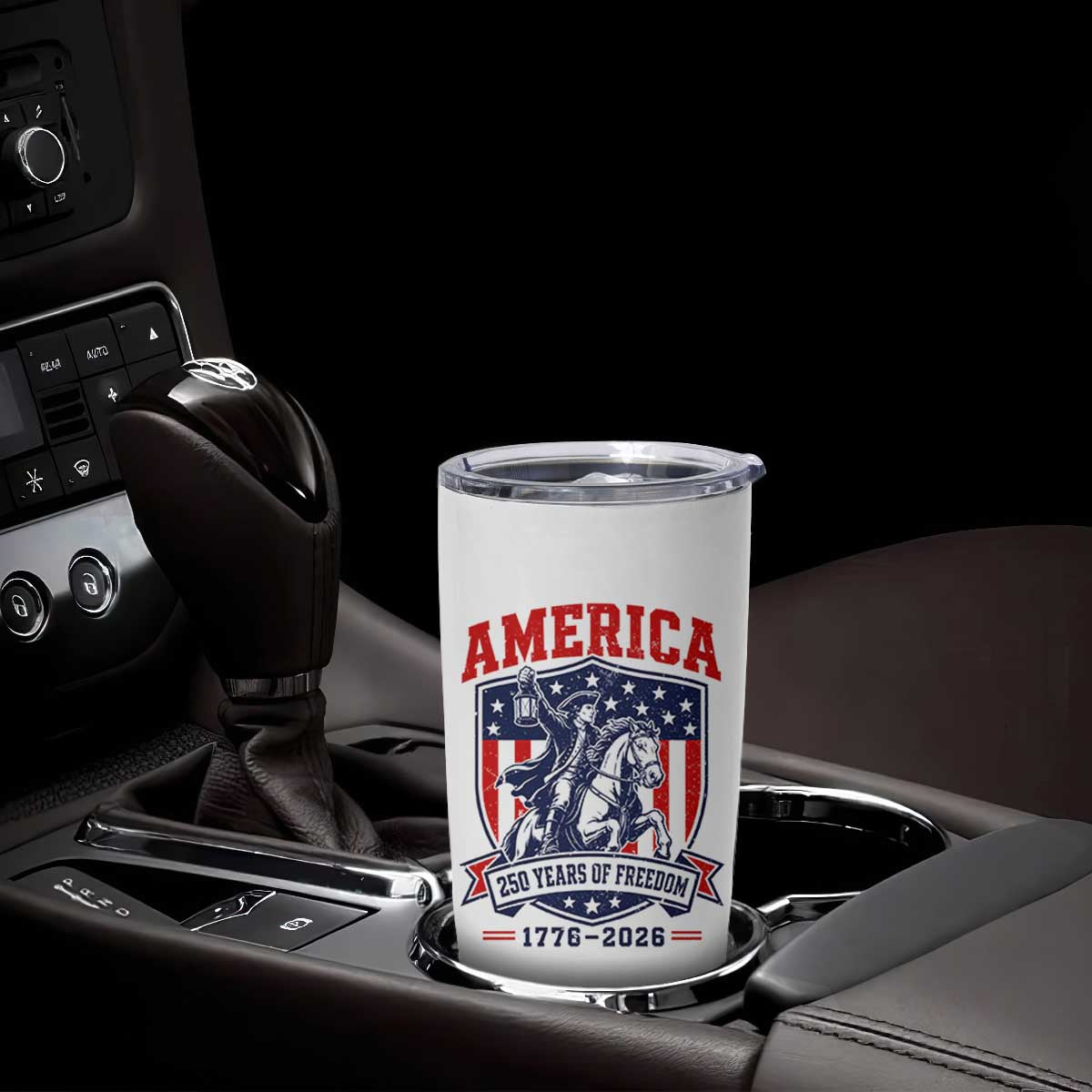 250 Years of Freedom Paul Revere Midnight Ride Tumbler Cup Patriotic Historical Revolution American Flag Shield TS02 Print Your Wear