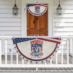 250 Years of Freedom Paul Revere Midnight Ride Patriotic Fan Flag Historical Revolution American Flag Shield