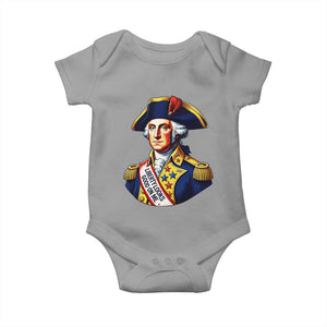 George Washington Patriotic History Graphic Baby Onesie Liberty Looks Good On Me 4th of July Founding Father Humor