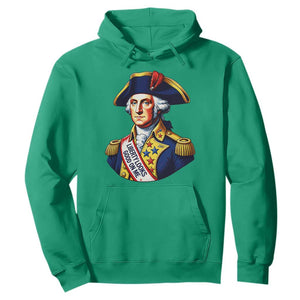 George Washington Patriotic History Graphic Hoodie Liberty Looks Good On Me 4th of July Founding Father Humor