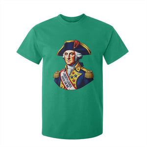 George Washington Patriotic History Graphic T Shirt For Kid Liberty Looks Good On Me 4th of July Founding Father Humor