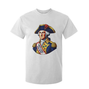 George Washington Patriotic History Graphic T Shirt For Kid Liberty Looks Good On Me 4th of July Founding Father Humor