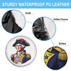 George Washington Patriotic History Graphic Spare Tire Cover Liberty Looks Good On Me 4th of July Founding Father Humor TS02 Print Your Wear