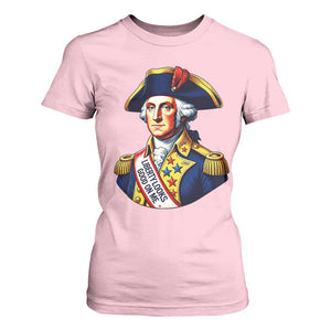 George Washington Patriotic History Graphic T Shirt For Women Liberty Looks Good On Me 4th of July Founding Father Humor