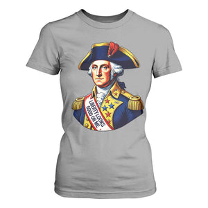 George Washington Patriotic History Graphic T Shirt For Women Liberty Looks Good On Me 4th of July Founding Father Humor