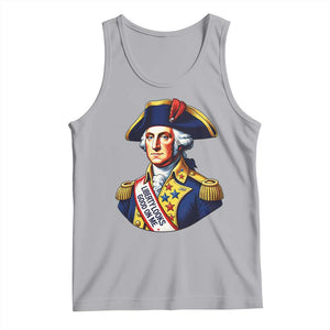 George Washington Patriotic History Graphic Tank Top Liberty Looks Good On Me 4th of July Founding Father Humor