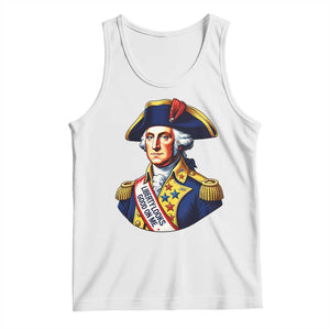 George Washington Patriotic History Graphic Tank Top Liberty Looks Good On Me 4th of July Founding Father Humor