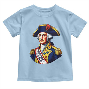 George Washington Patriotic History Graphic Toddler T Shirt Liberty Looks Good On Me 4th of July Founding Father Humor